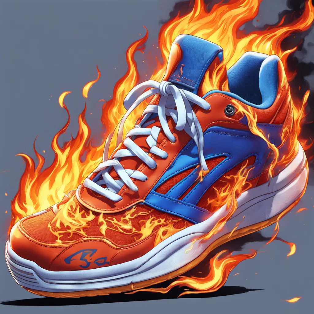 Download Tennis Shoes Made Of Fire