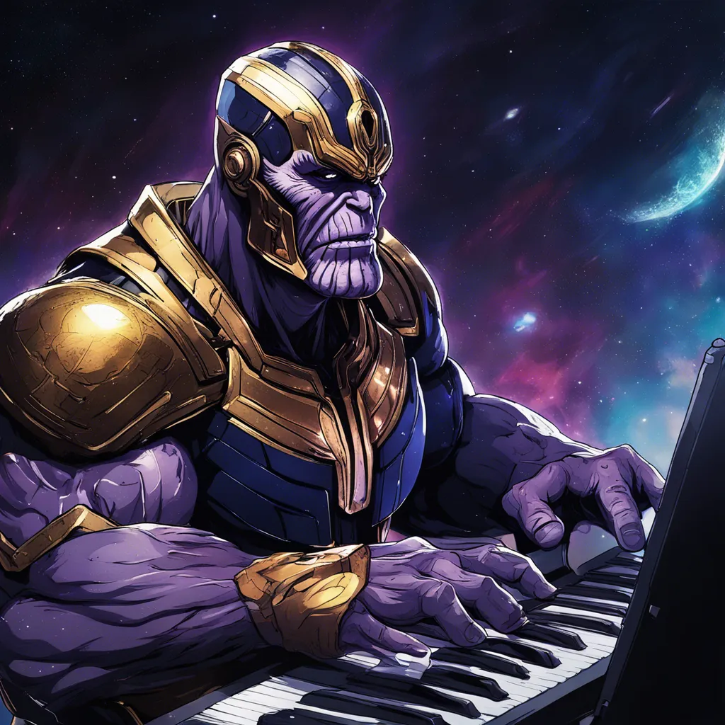 Download Thanos Playing The Keyboard In A