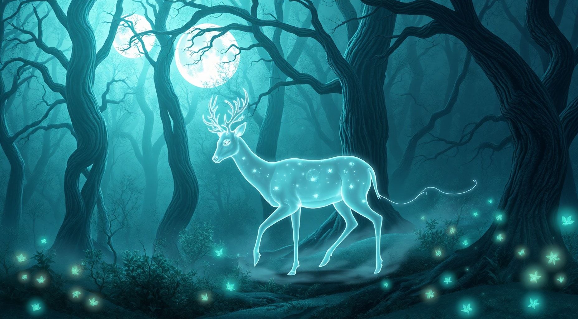 Download The Ghost Of A Deer Walking