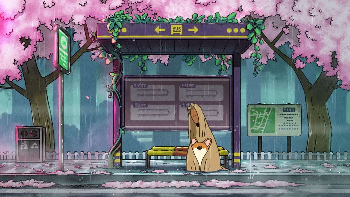 Download Wait Bus – Doggie Corgi