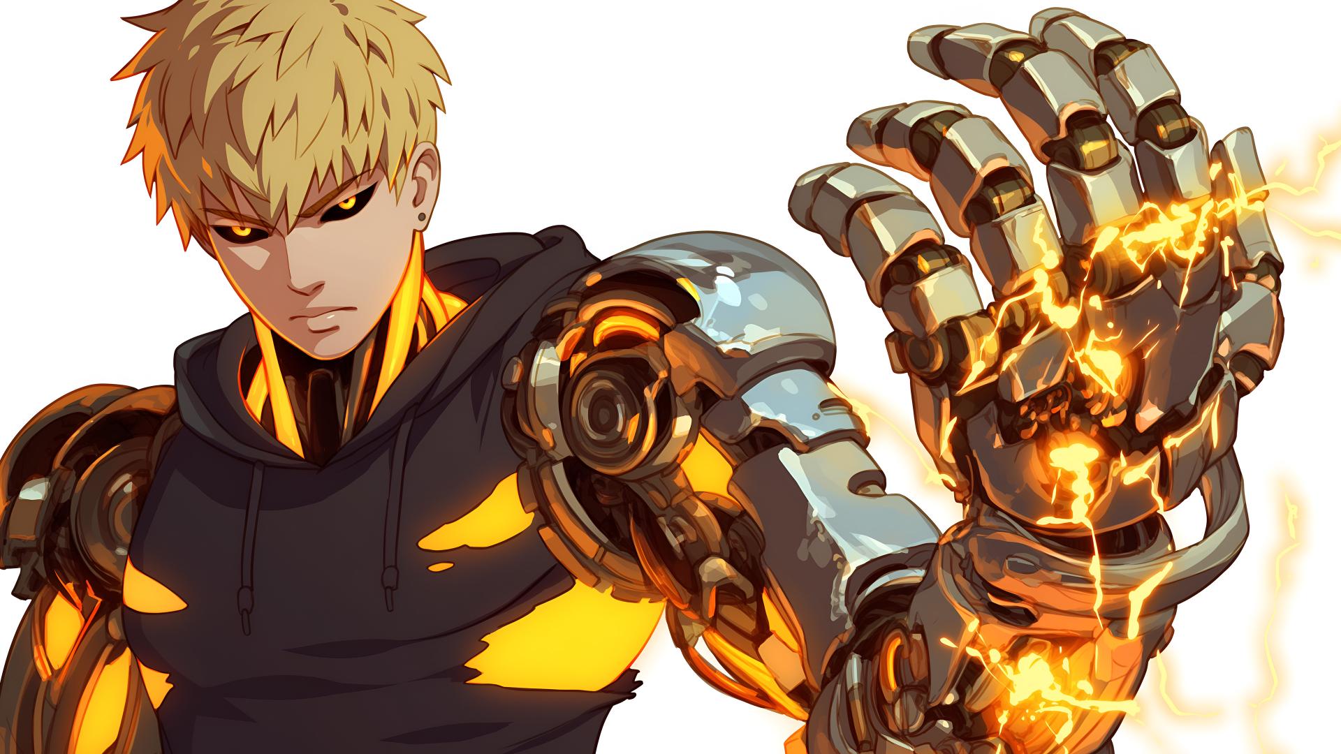 Download Genos One Punch Man Glowing Arm