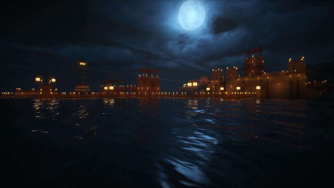 Download City Lights in the Moonlight – Minecraft