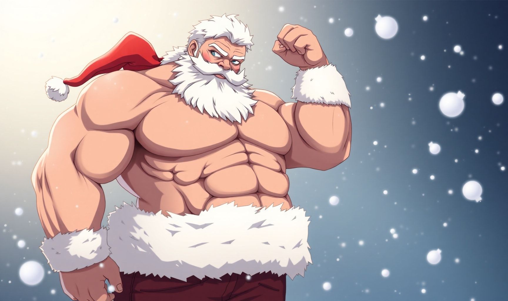 Download Unclothed Muscle Santa