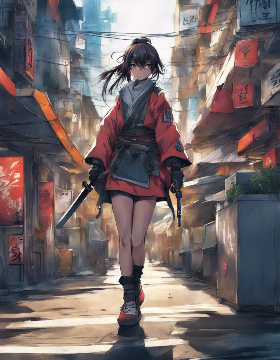 Download Urban Samurai Girl In Street