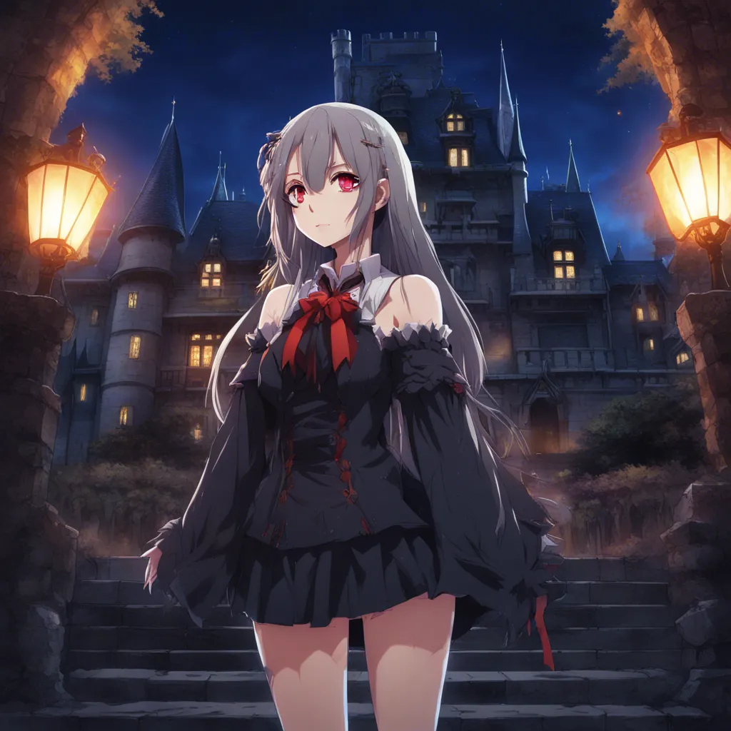 Download Vampire Girl Standing In Front Of