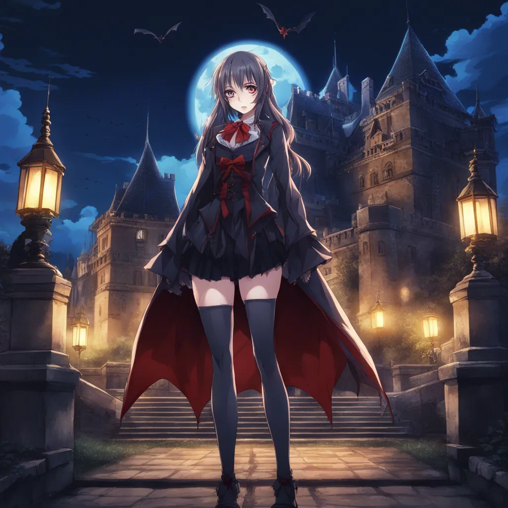 Download Vampire Girl Standing In Front Of