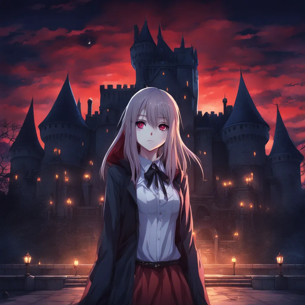 Download Vampire Girl Standing In Front Of