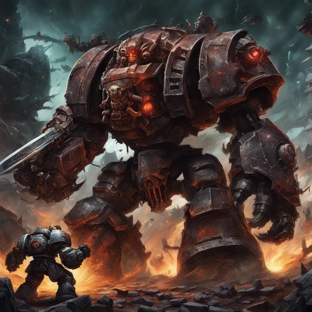 Download Warhammer 40000 Dreadnaught Fighting A Chaos