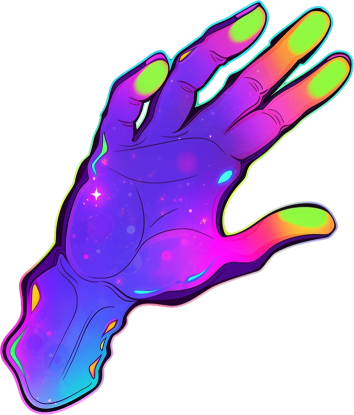 Download Aesthetic Colorful Hand Sticker