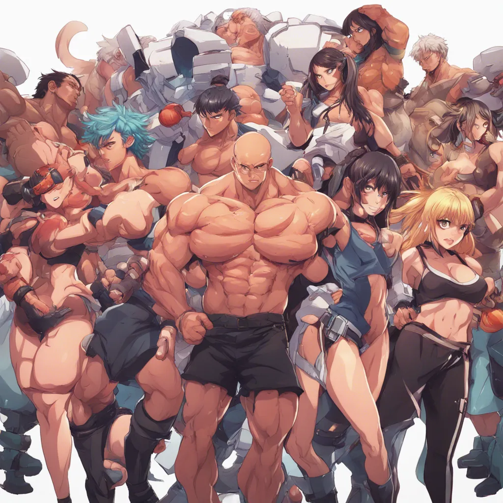 Download Wimp Guy Surrounded By Buff Women