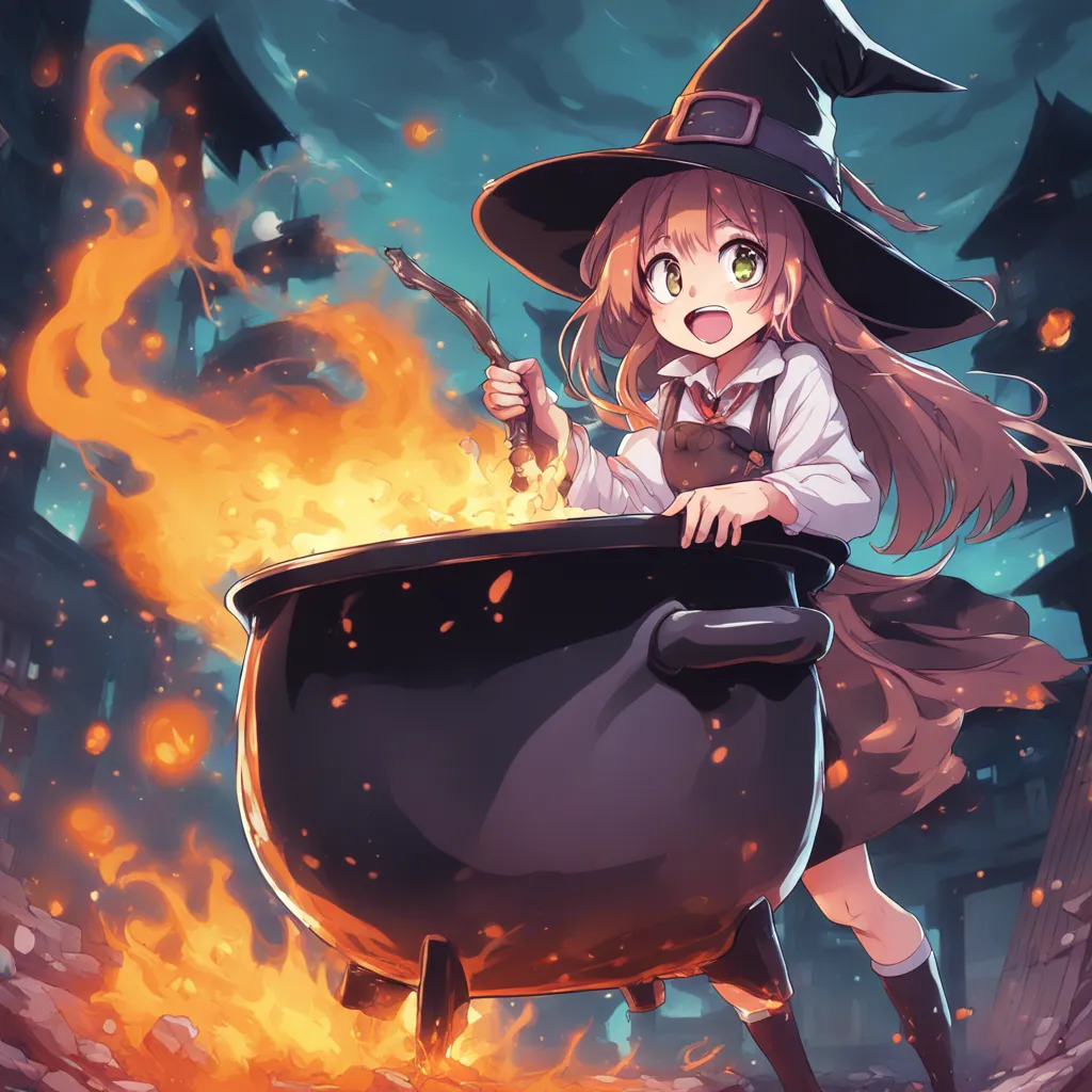 Download Witch Girl Shocked From Results Of