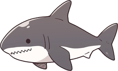 Download Cute Drawn Great White Shark Sticker