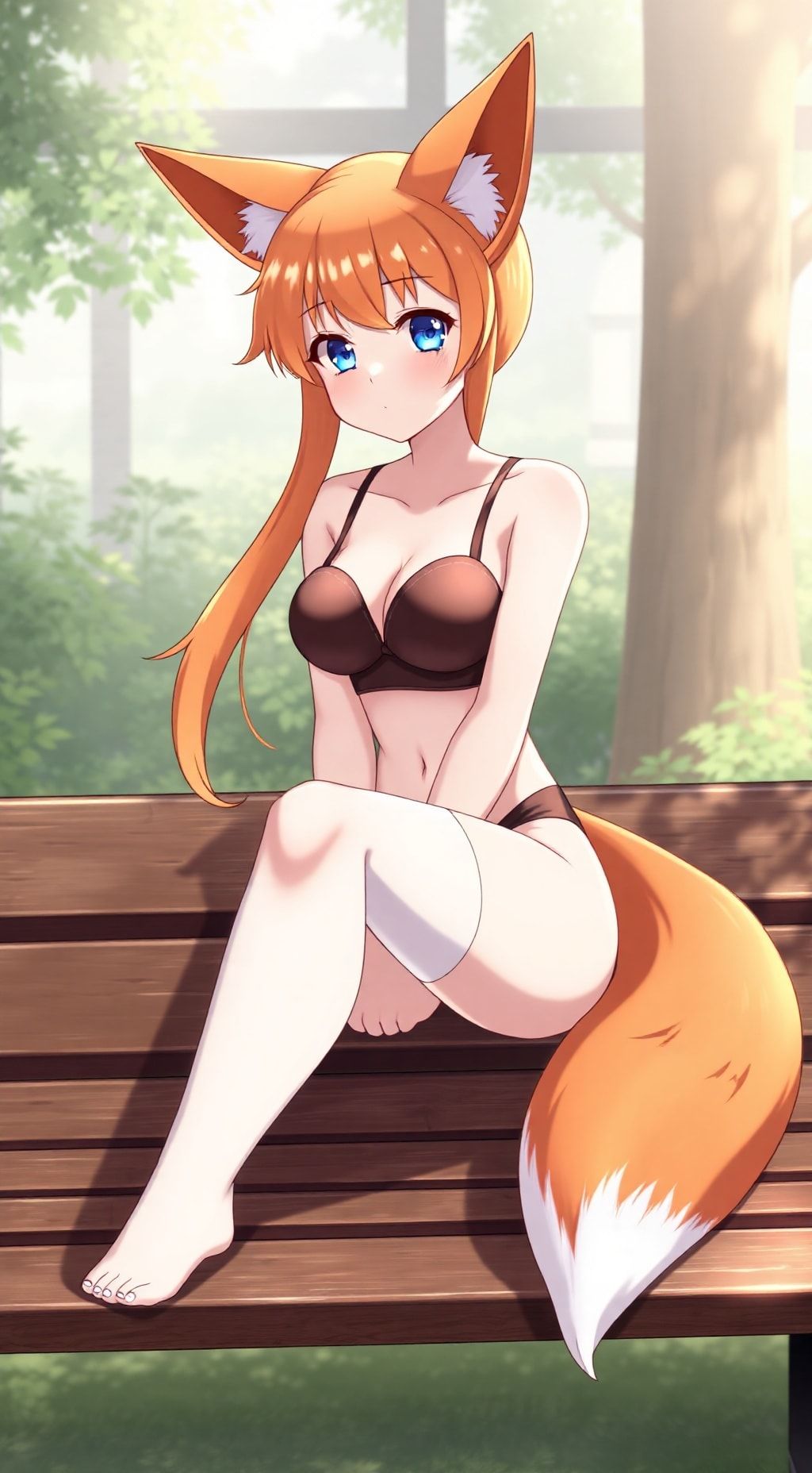 Download Young Fox Girl With Orange Ears