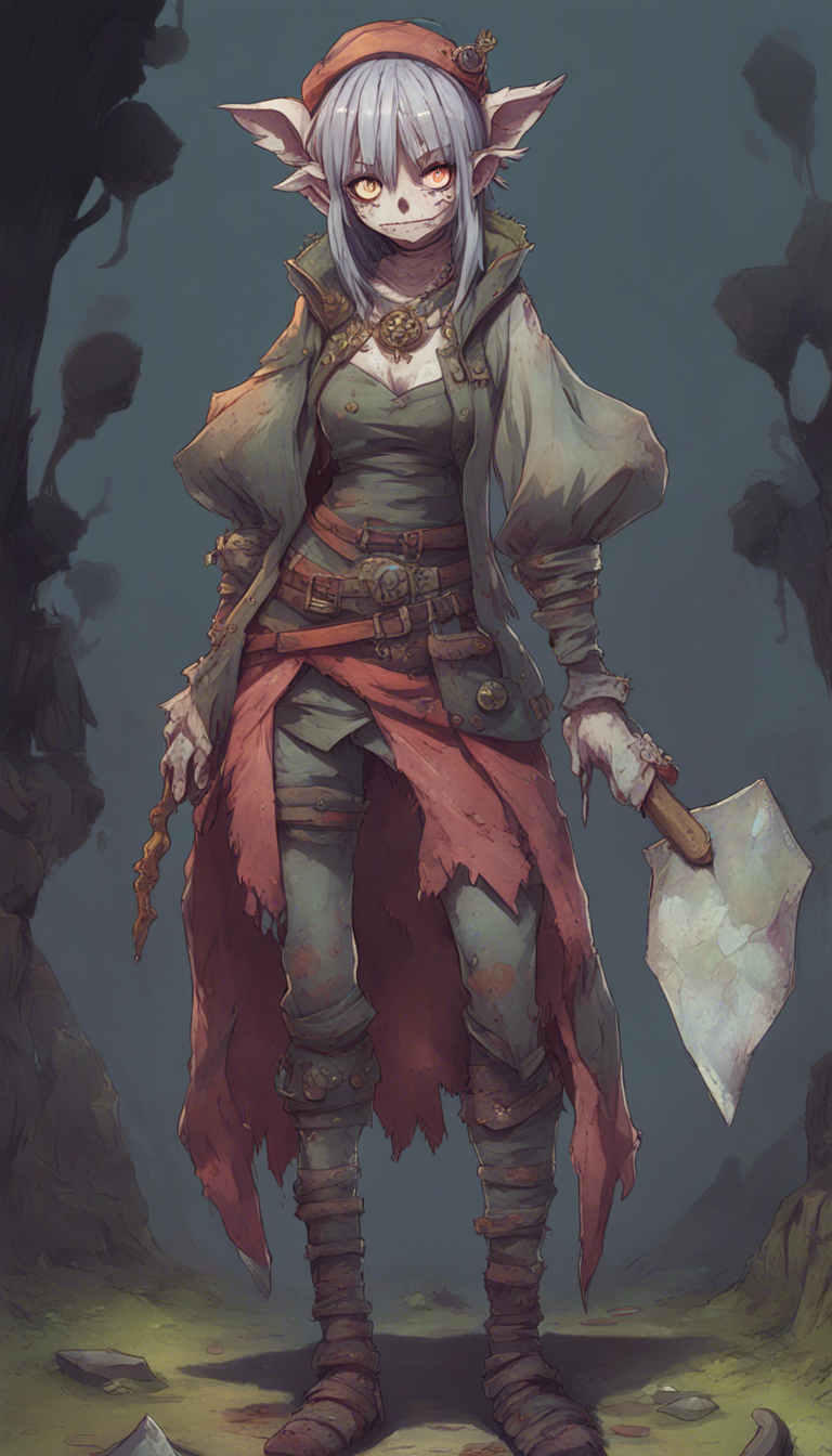 Download Zombie Goblin Female Medieval Clothes Facing