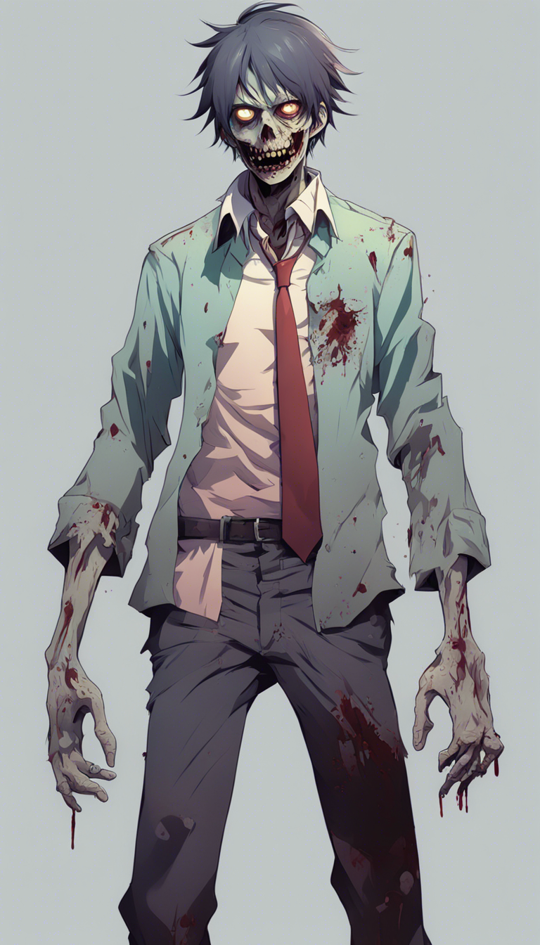 Download Zombie Male Flat 2d Style Full