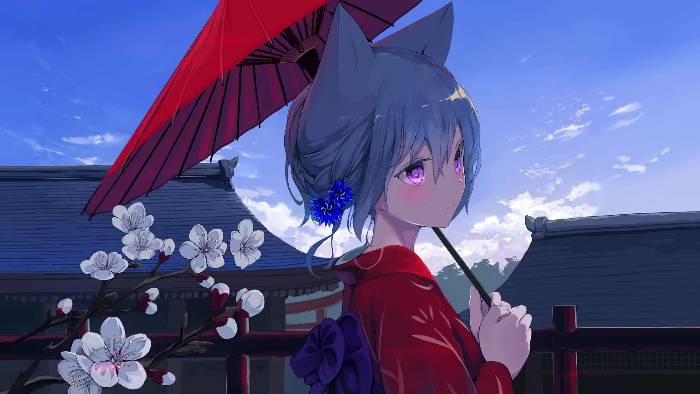 Download Kimono Cat Girl