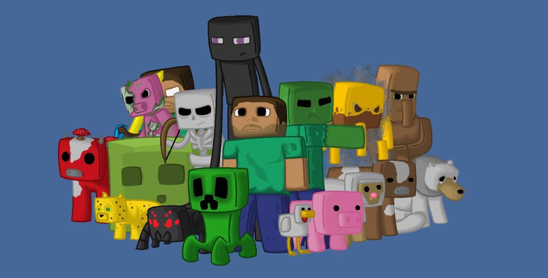 Download Minecraft clipart characters game