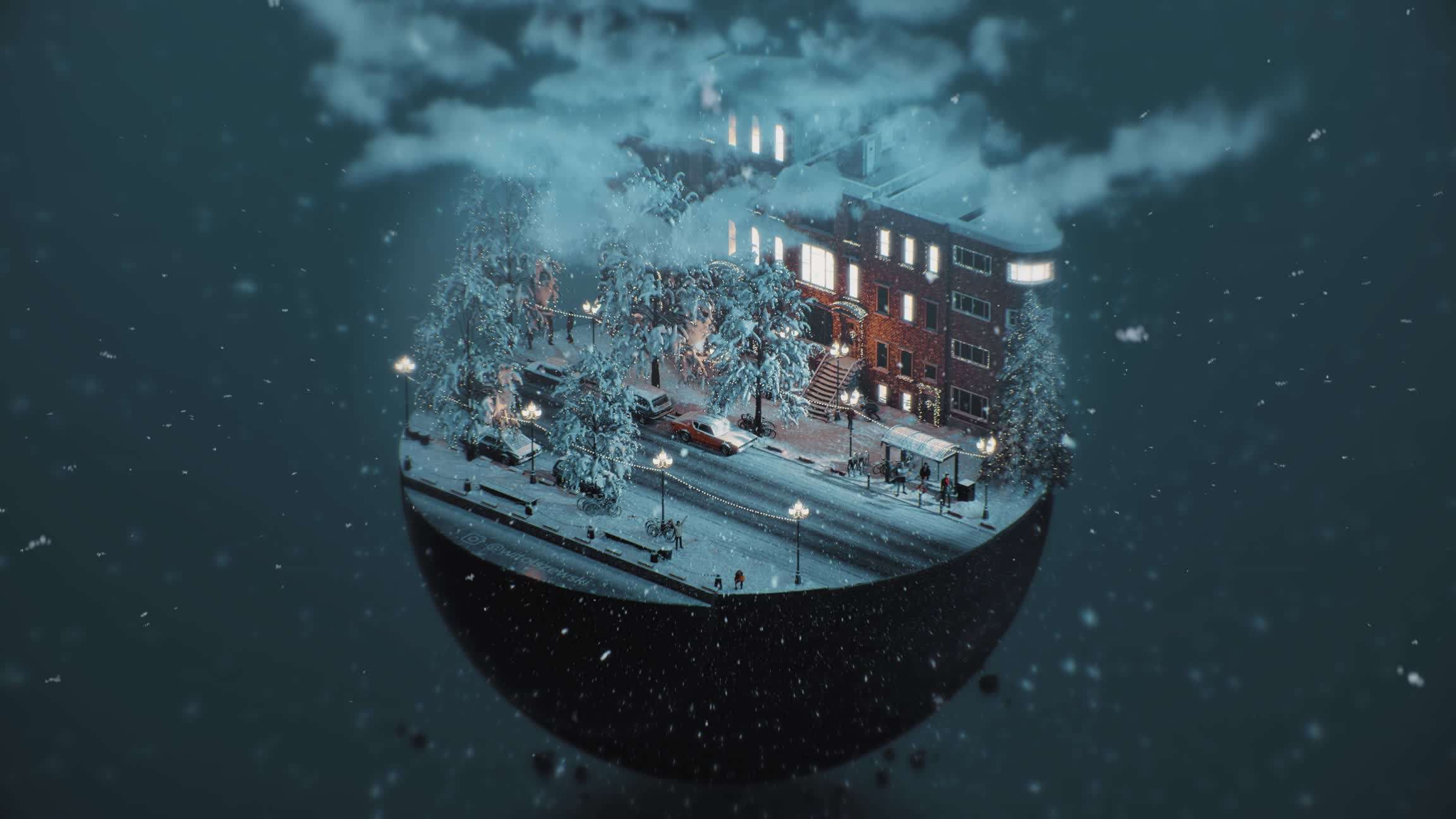 Download Snowy Winter Night