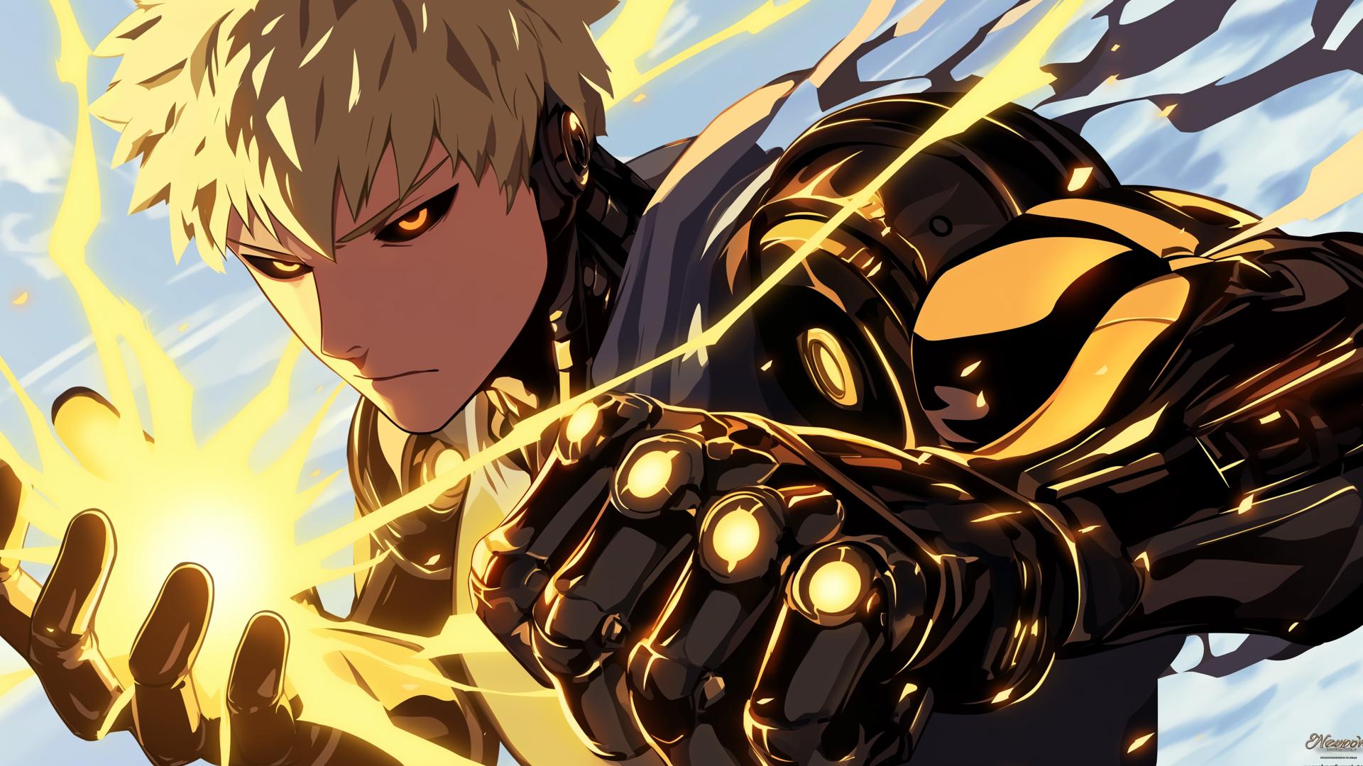 Download Genos One Punch Man Cyborg Power Desktop