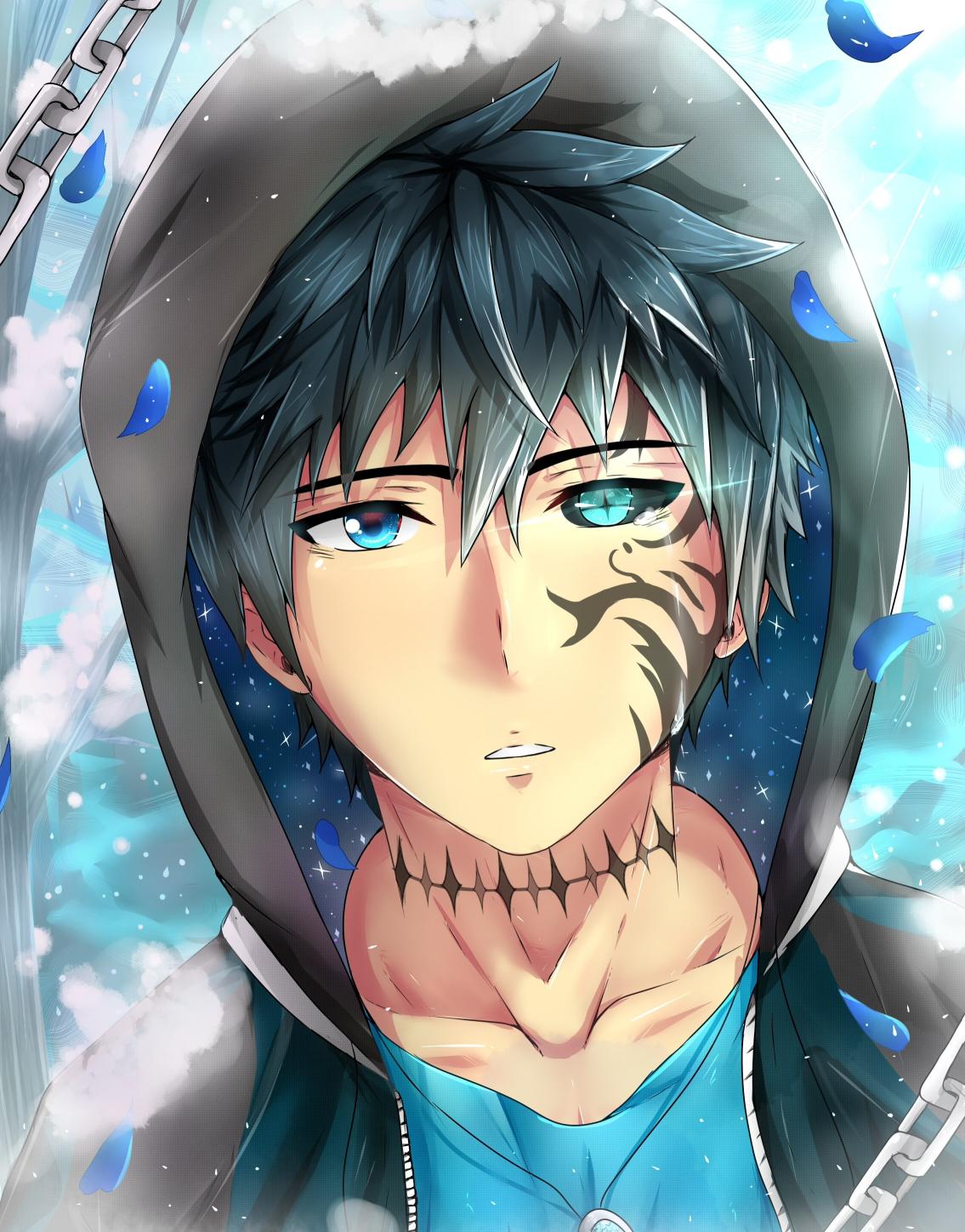 Download anime boy tattoo colorful