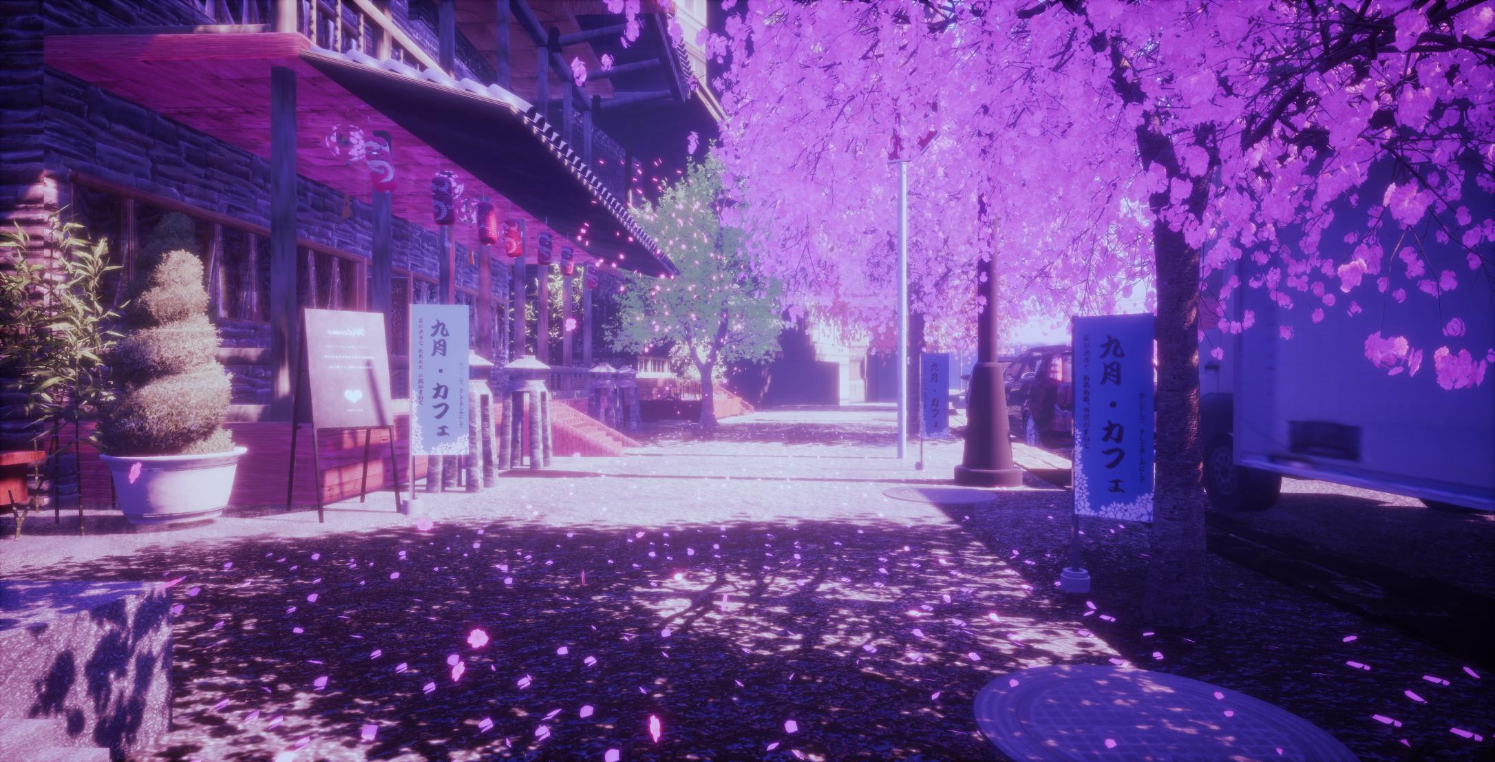 Download anime Japan landscape Sakura