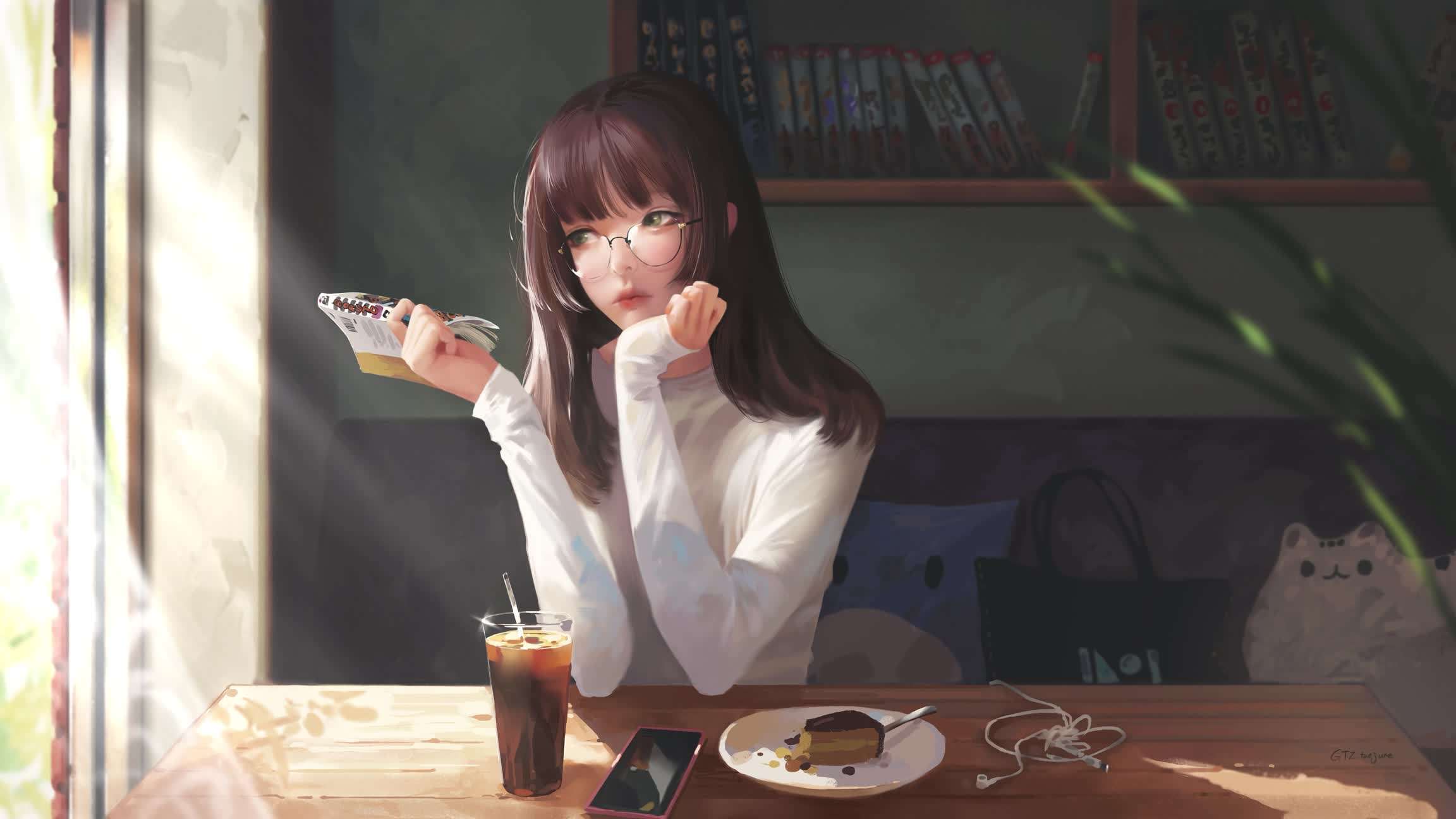 Download Morning Cafe Girl