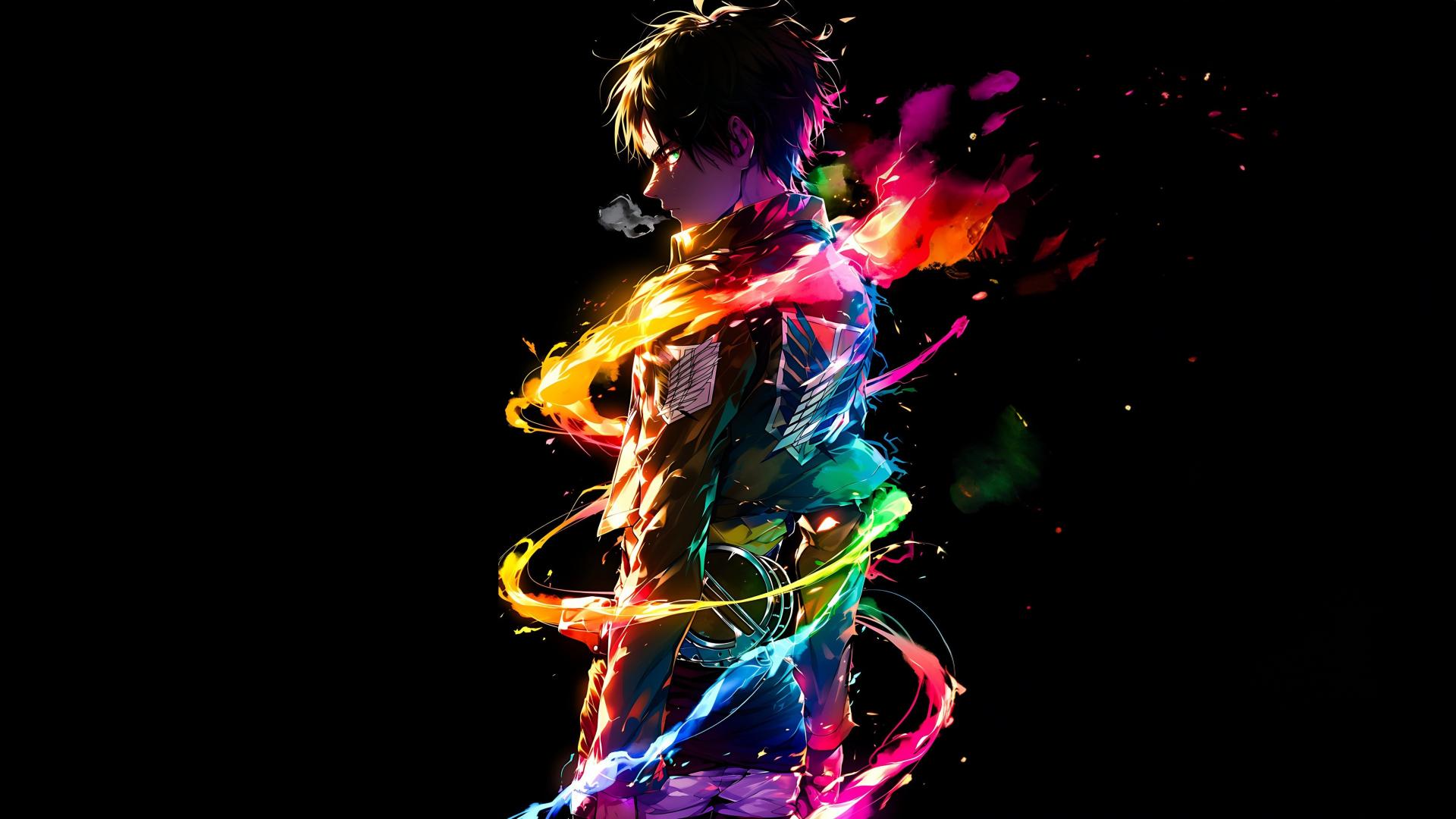 Download Eren Yeager AMOLED Digital Art