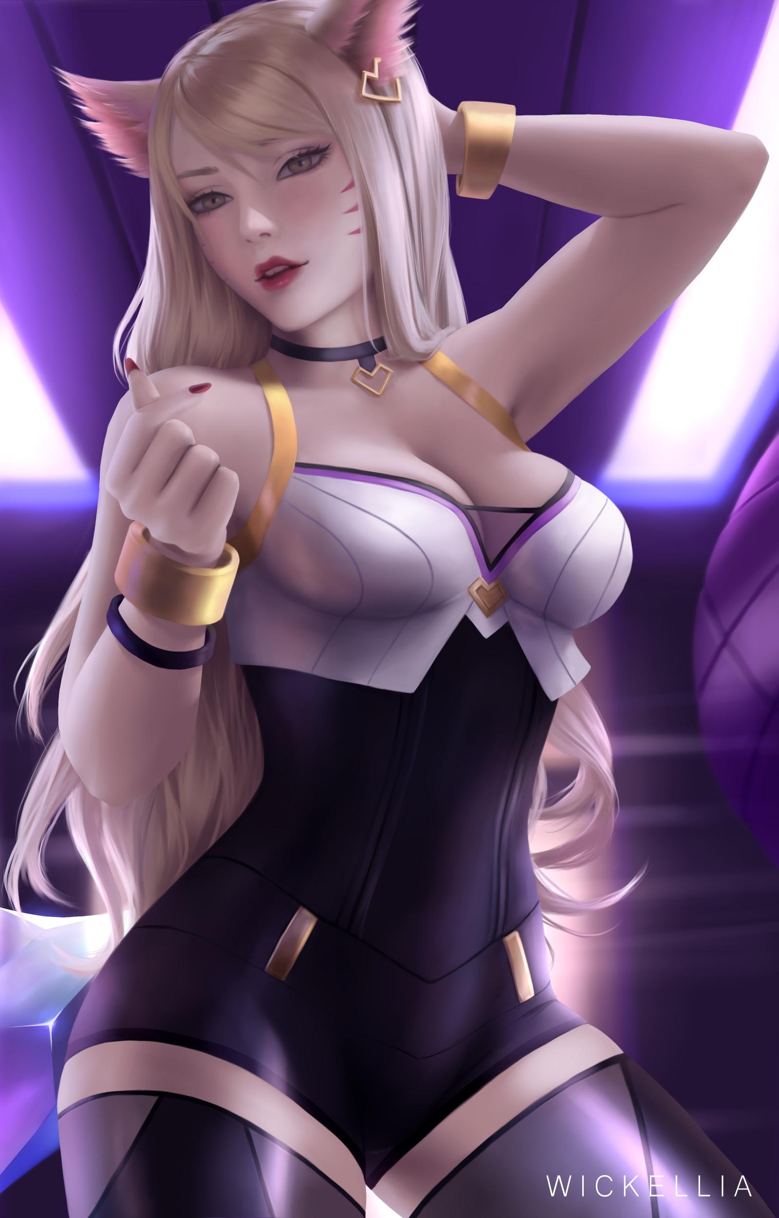 Download Wickellia cleavage Ahri (League