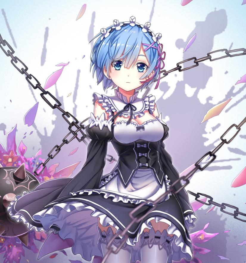 Download blue-haired female character