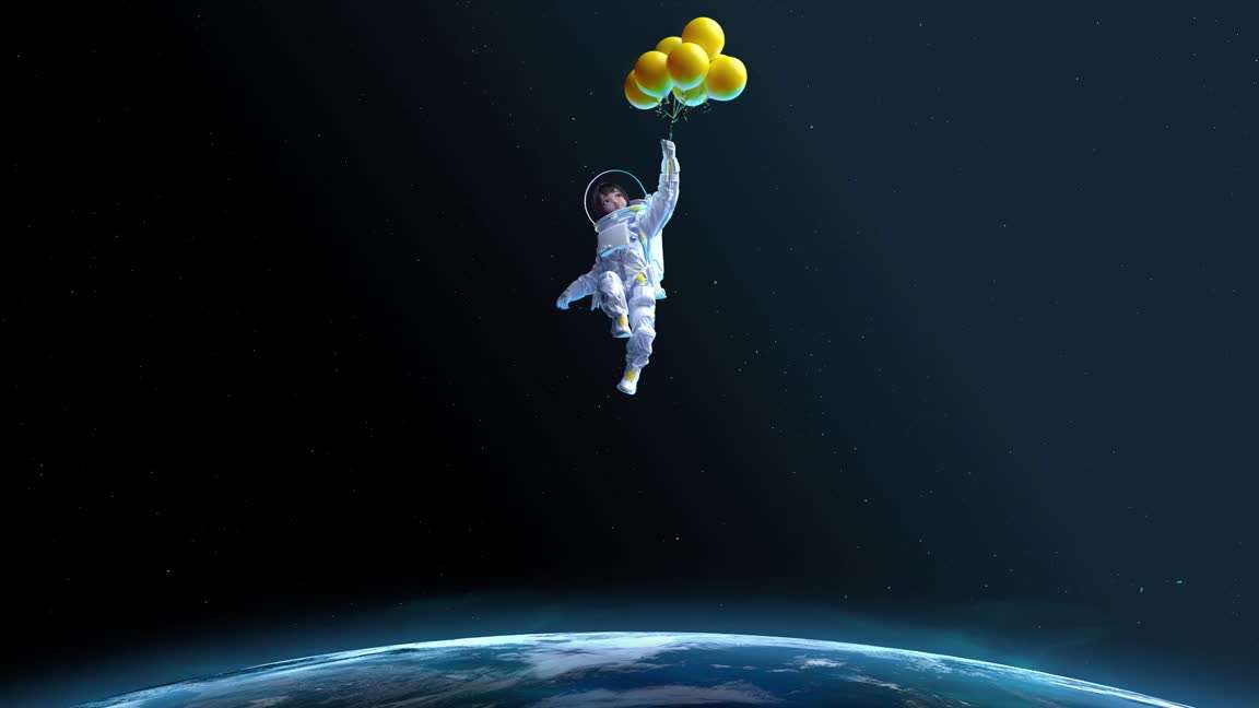 Download Space Balloon Girl