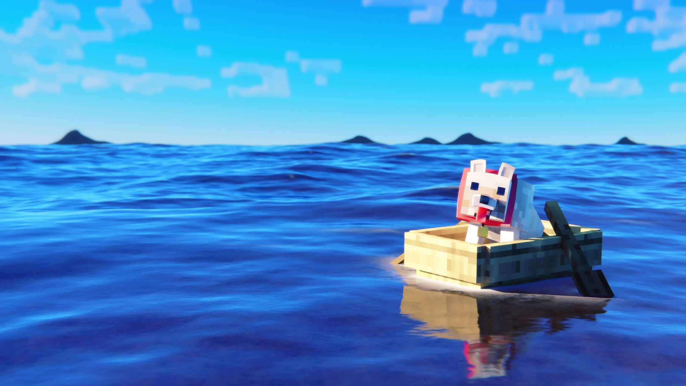 Download Minecraft Dog In The Ocean