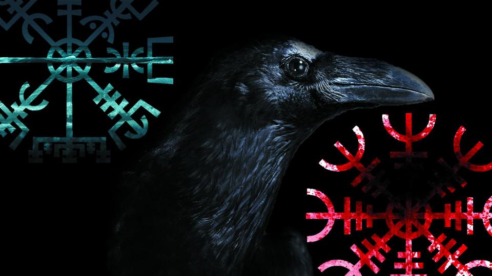 Download black crow Vegvísir Aegishjalmur