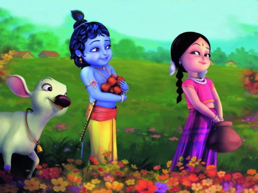 Download 3d anime bal radhe