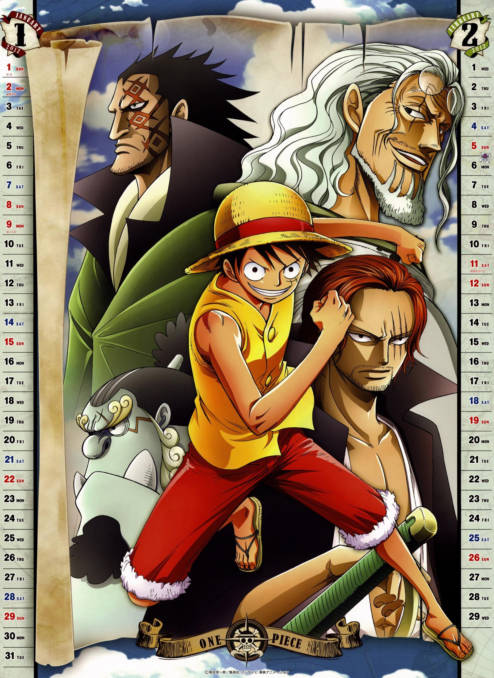 Download one piece anime calendar