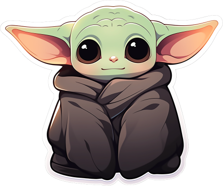 Download Mandalorian Baby Yoda Sticker