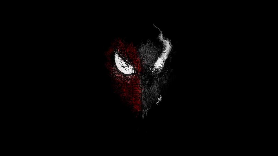 Download Spiderman Venom black background