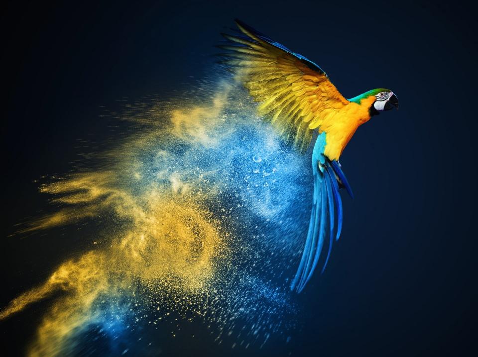 Download yellow and blue macaw