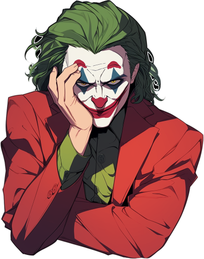 Download Dc Joker Hand On Face Sticker