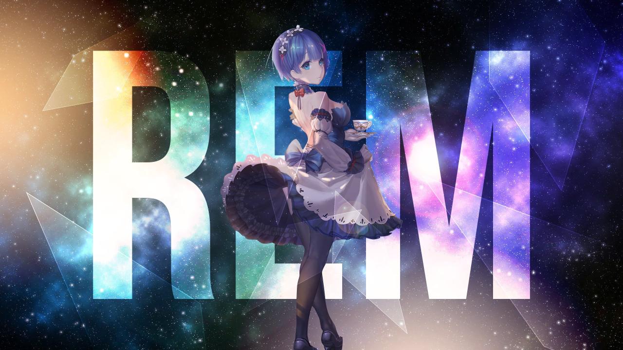 Download Rem anime character poster