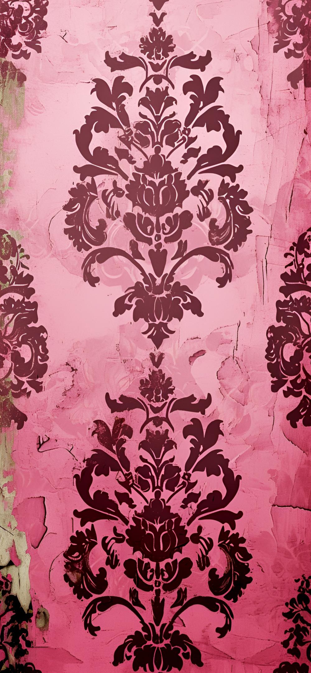 Download Vintage Pink Damask Pattern