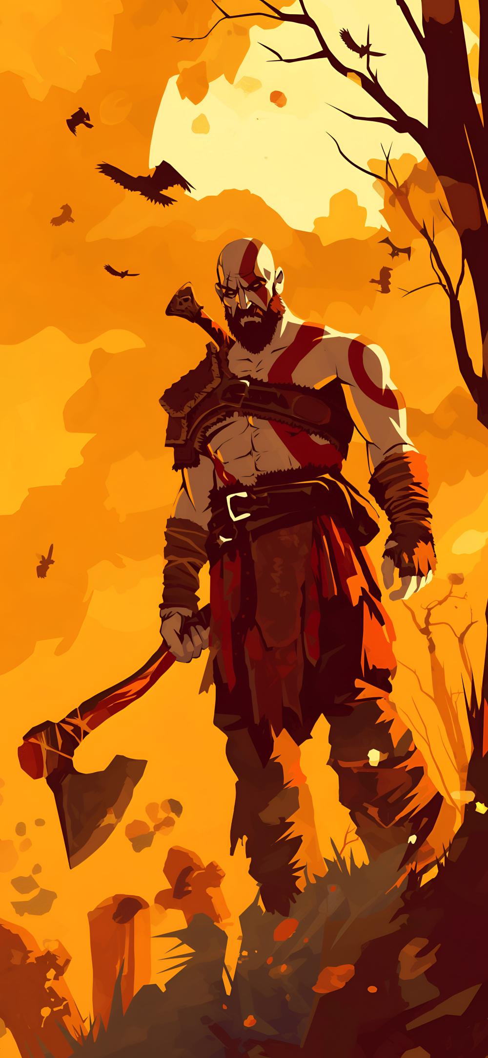 Download Mobile Kratos God Of War Orange