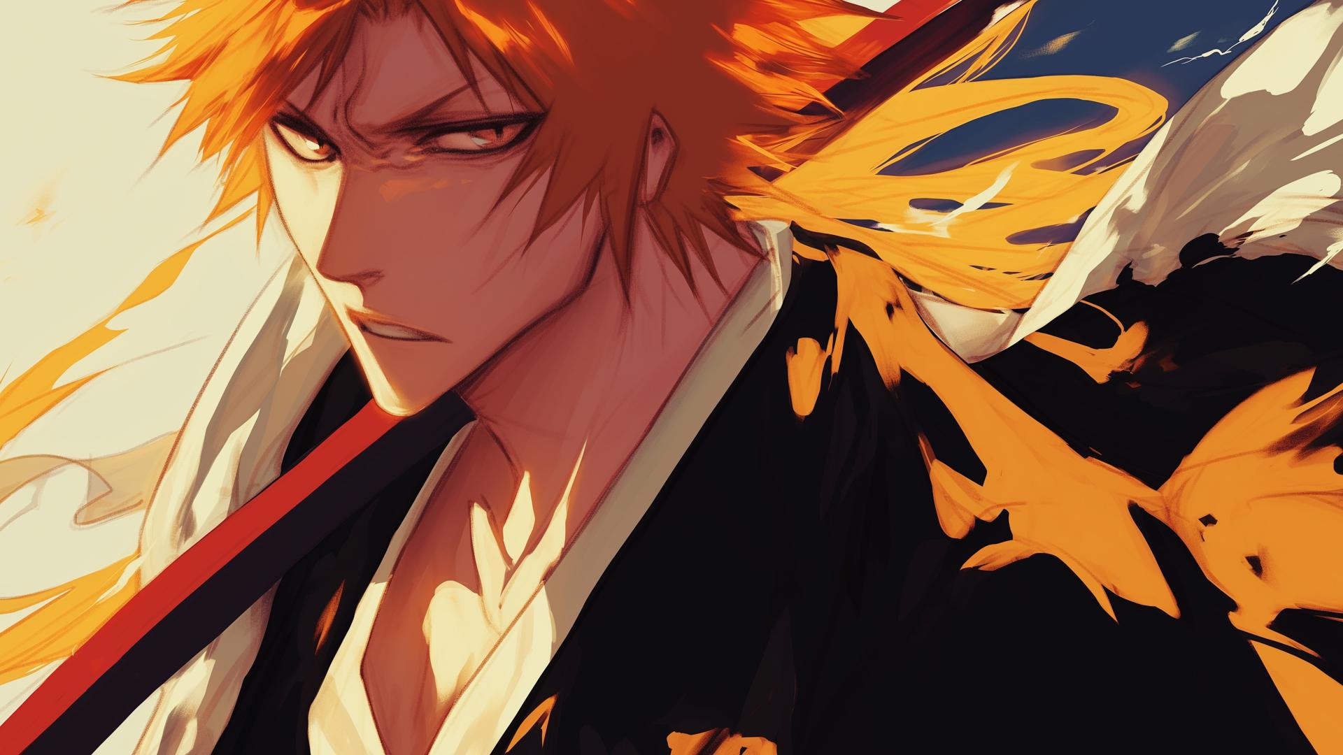 Download Bleach Ichigo Zanpakuto Fierce Look Desktop