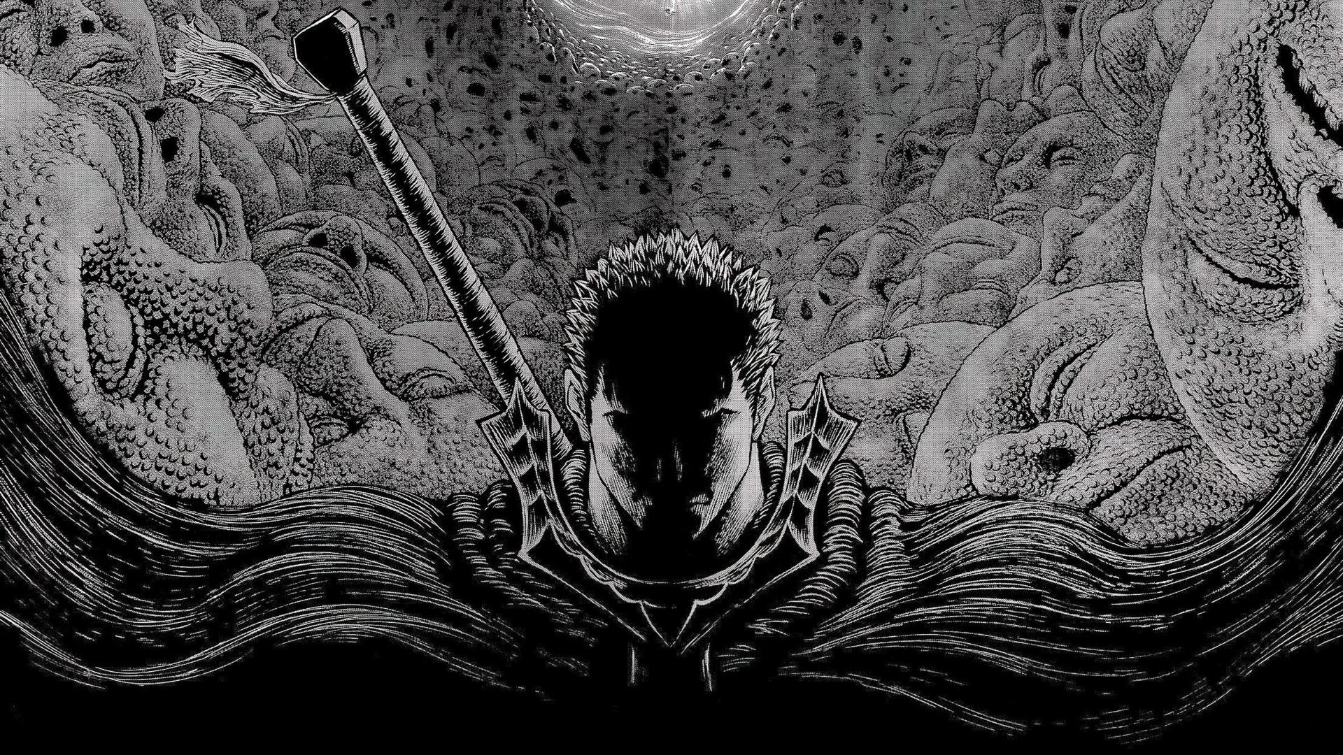 Download Berserk Guts Black and White