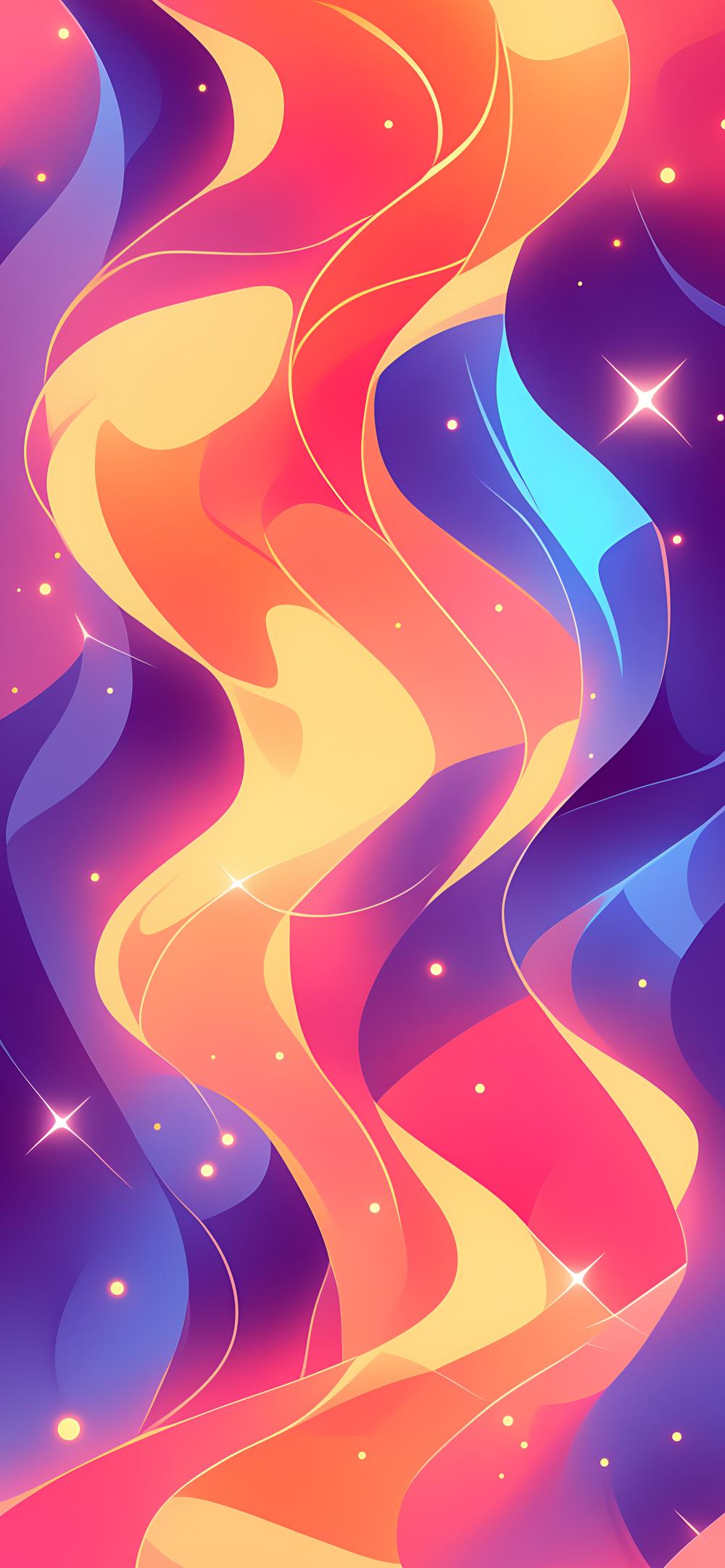 Download Vibrant Neon Wavy Lines