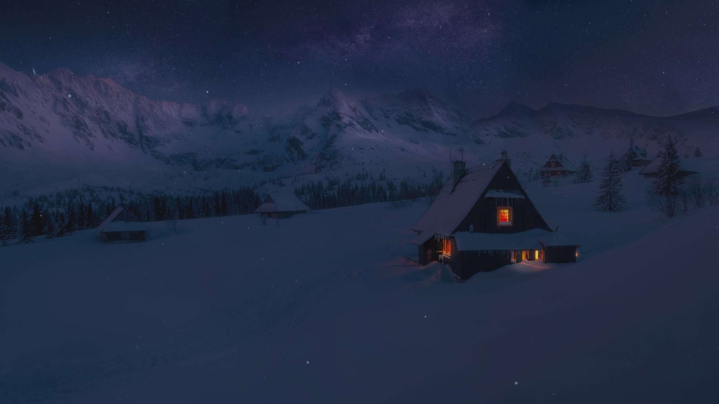 Download Snowy Plains Night