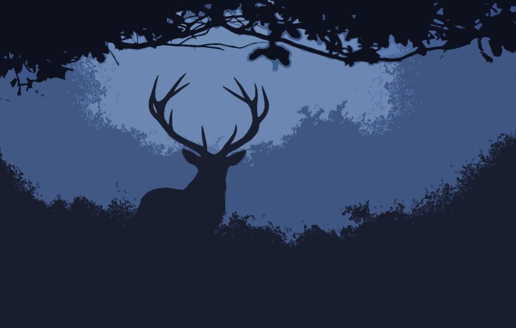 Download silhouette of deer illustration